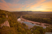 Crescent Moon and Venus over the Buffalo River