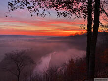 Sunrise over War Eagle River