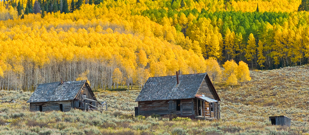 Old weathered homesteads near Crested Butte, Colorado.