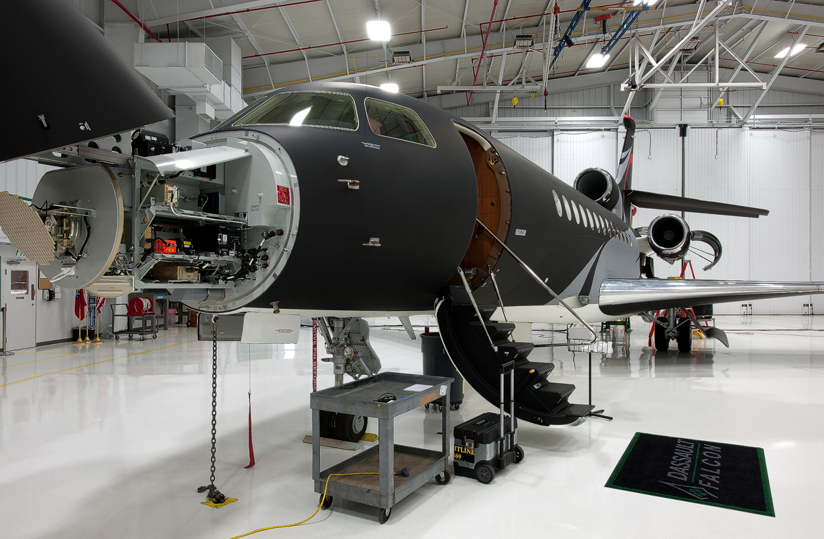 Impressive finish work nears an end at the Dassault Falcon Completion Center in Little Rock, Arkansas.