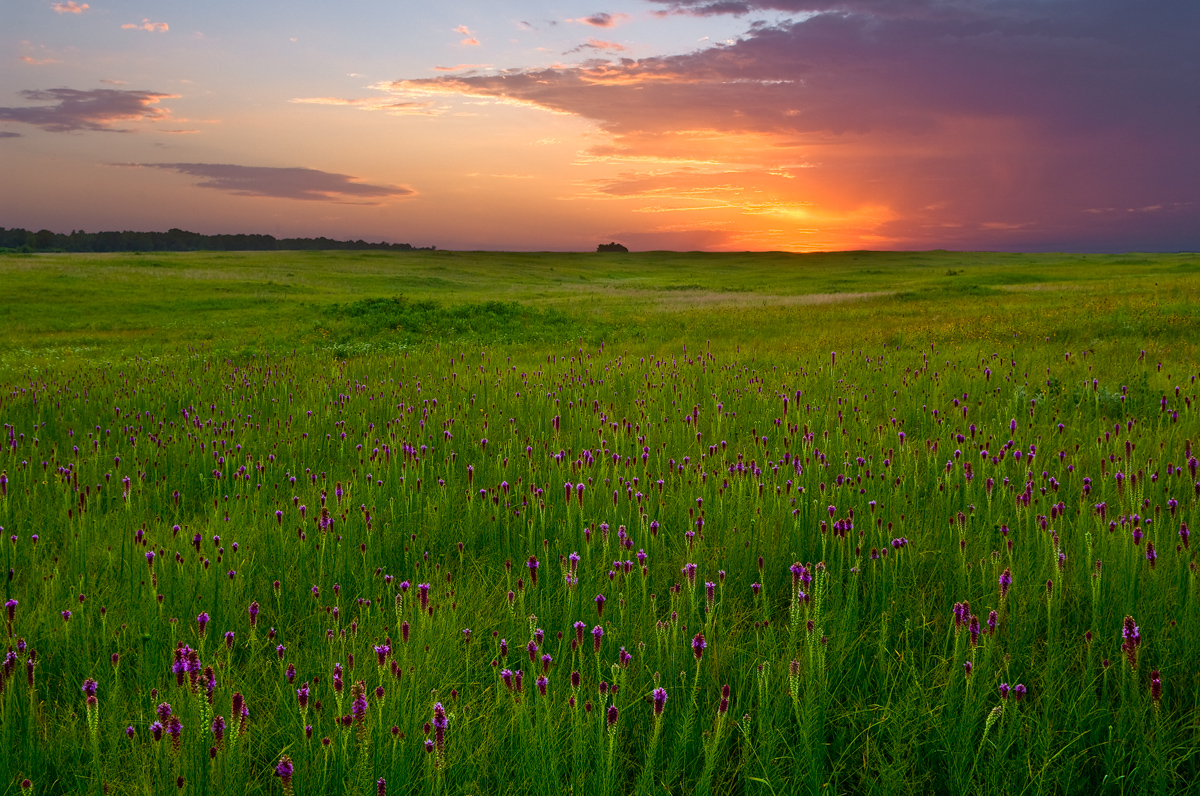 Sunset at one of Missouri's most beautiful Prairies.