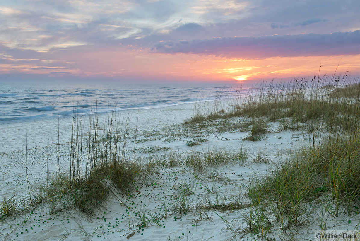 Winter sunset over Orange Beach, Alabama.