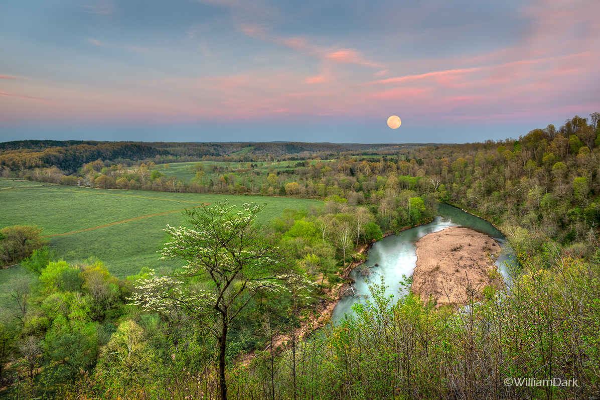 This is one of my new favorites, a photograph of the Pink Supermoon rising above War Eagle River, taken in April, 2020.  Named...