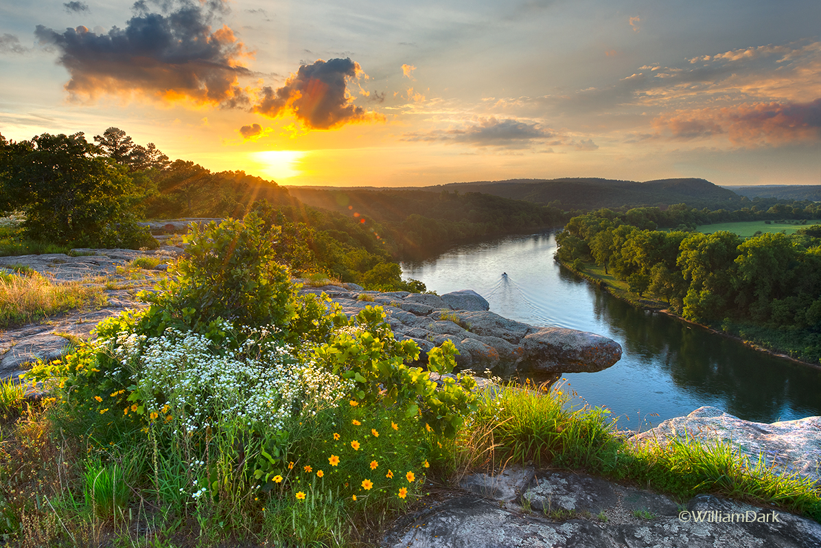 Sunset at one of my favorite places in Arkansas - City Rock Bluff along the White River.