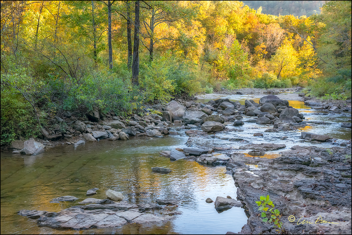 This early fall photograph was taken during the afternoon along Richland Creek in Arkansas.  The creeks in the area were looking...