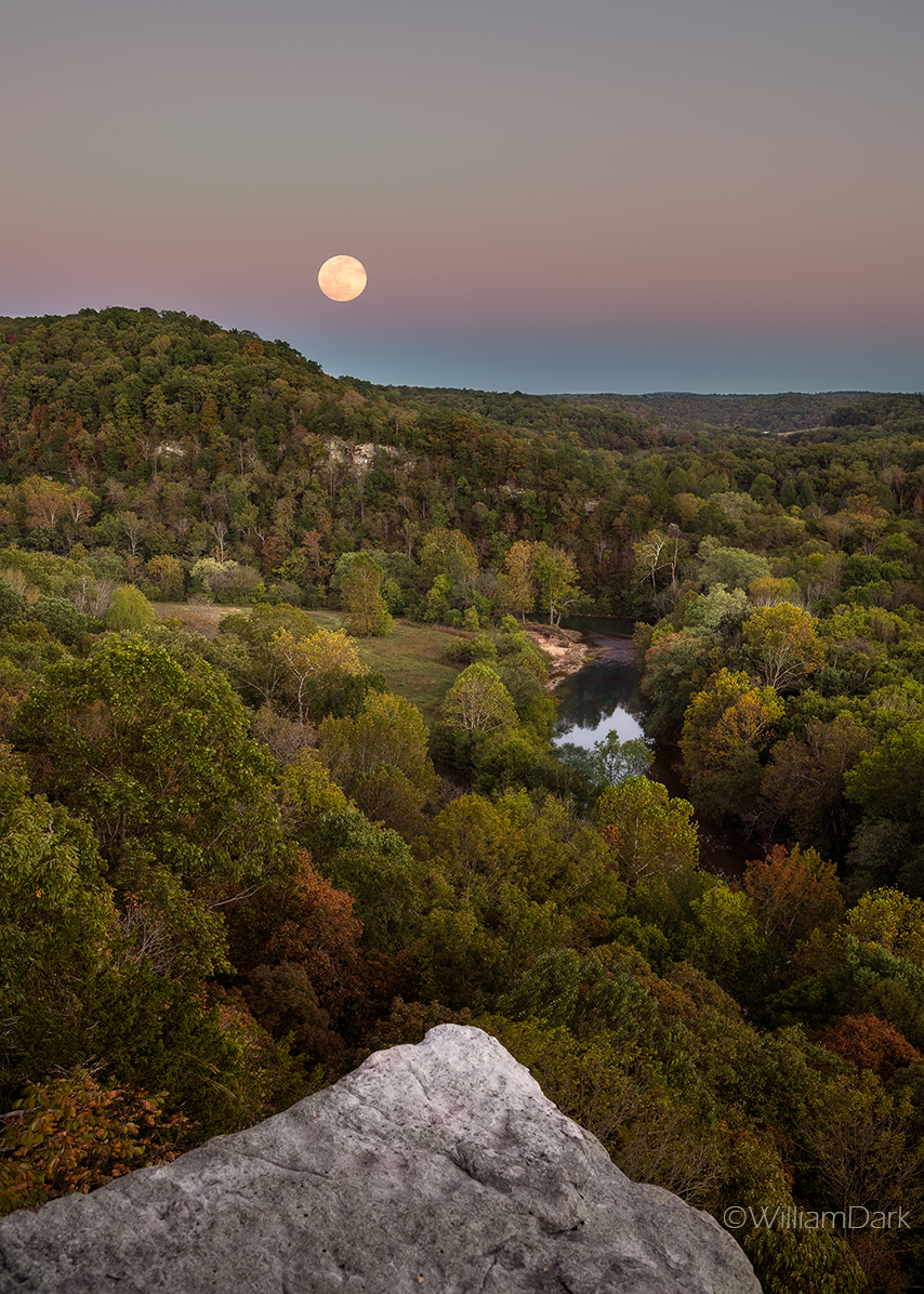 Moonrise over the Kings River.